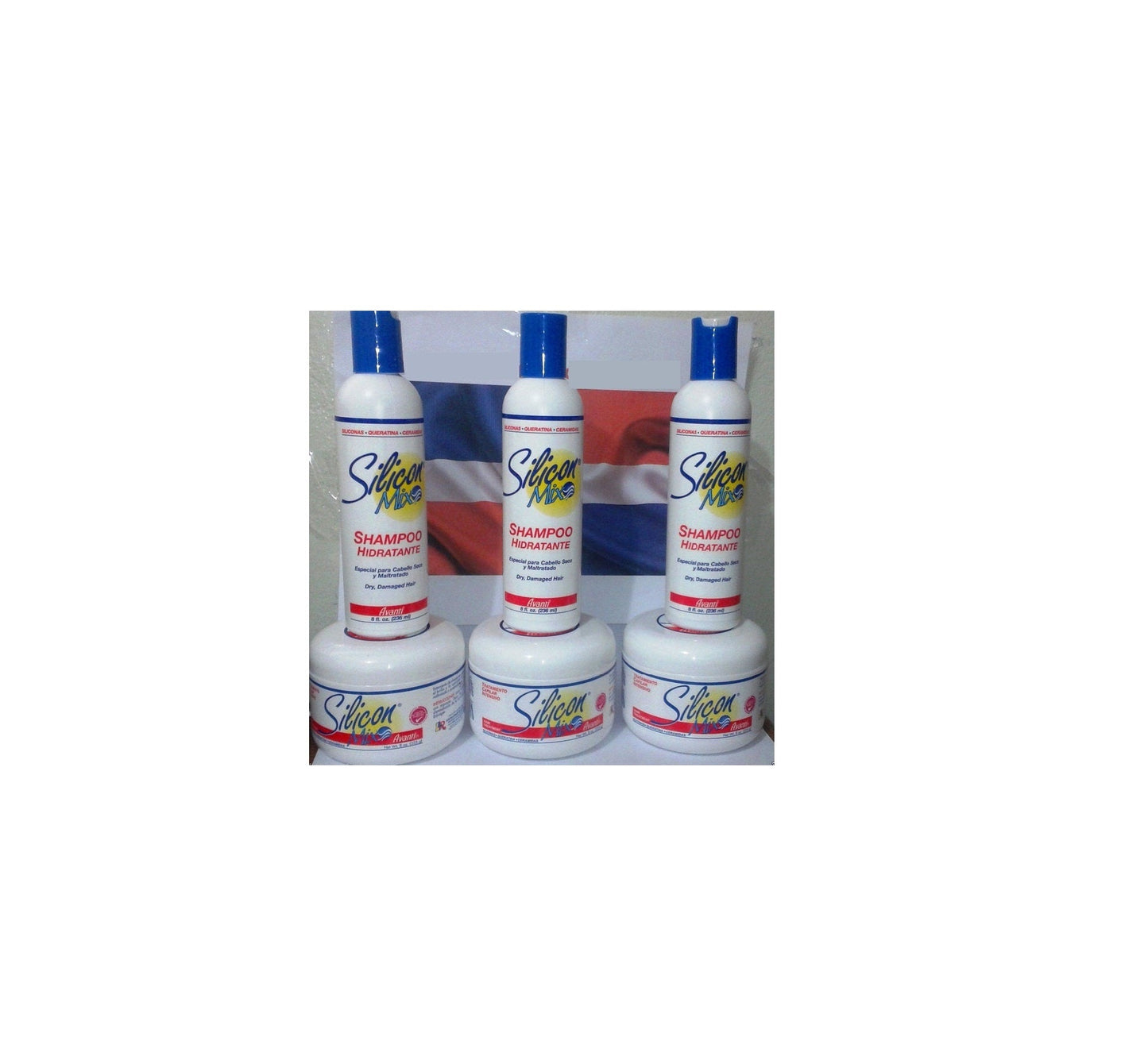 3 HAIR TREATMENT + 3 SHAMPOO SILICON MIX BAMBU CRECE PELO