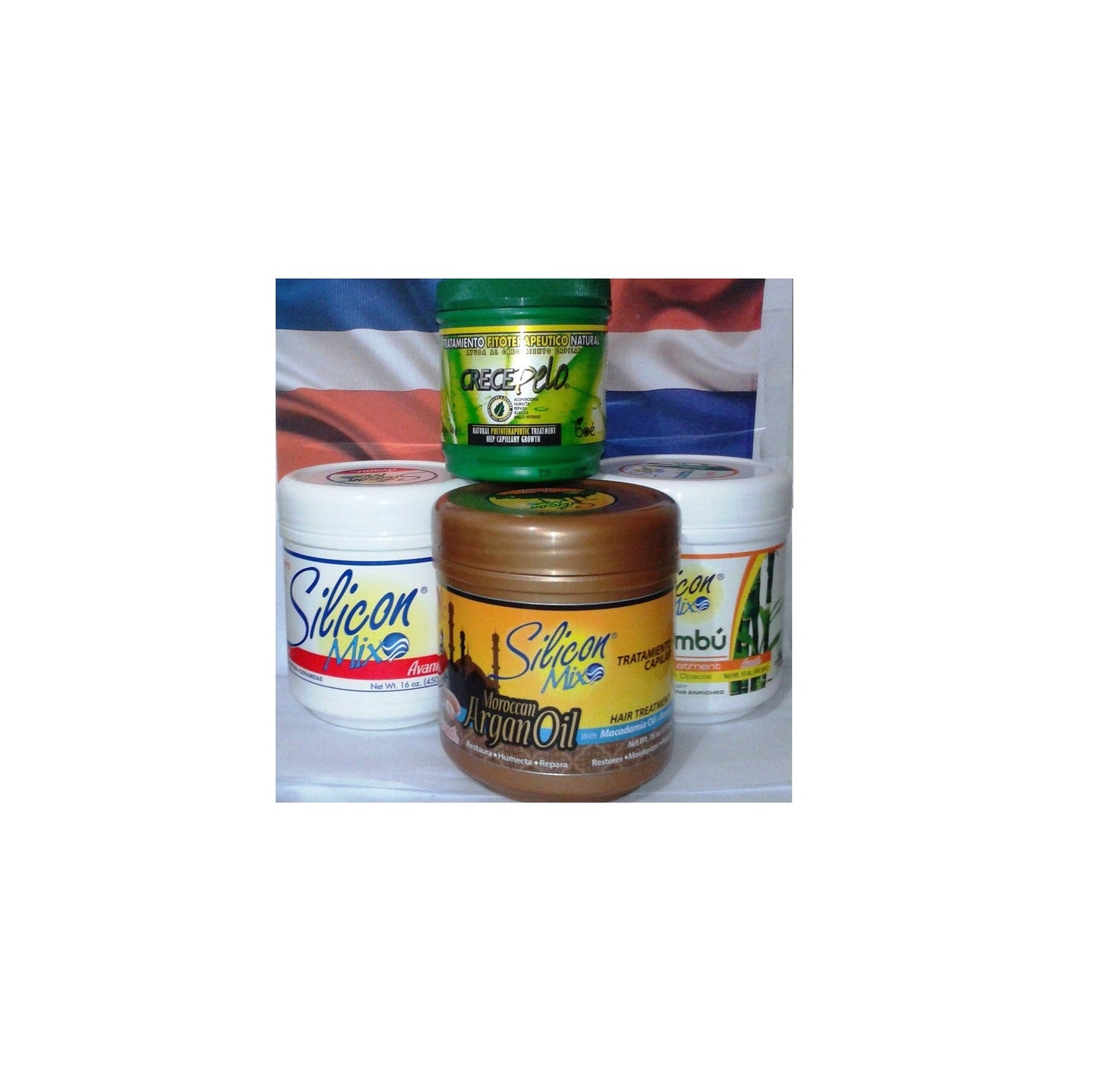 3 Units Silicon Mix + Bambu + Argan Oil Hair Treatment 16 oz Combo
