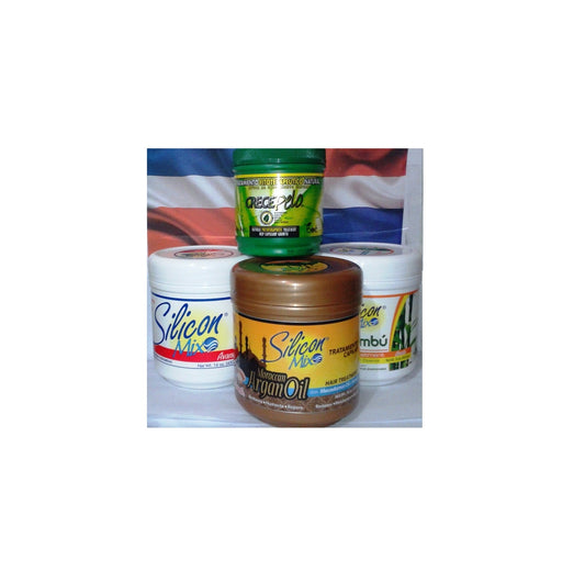 3 Units Silicon Mix + Bambu + Argan Oil Hair Treatment 16 oz Combo